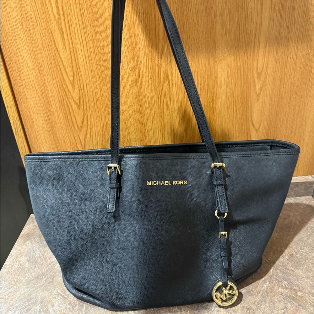 Michael Kors Black and Gold Tote